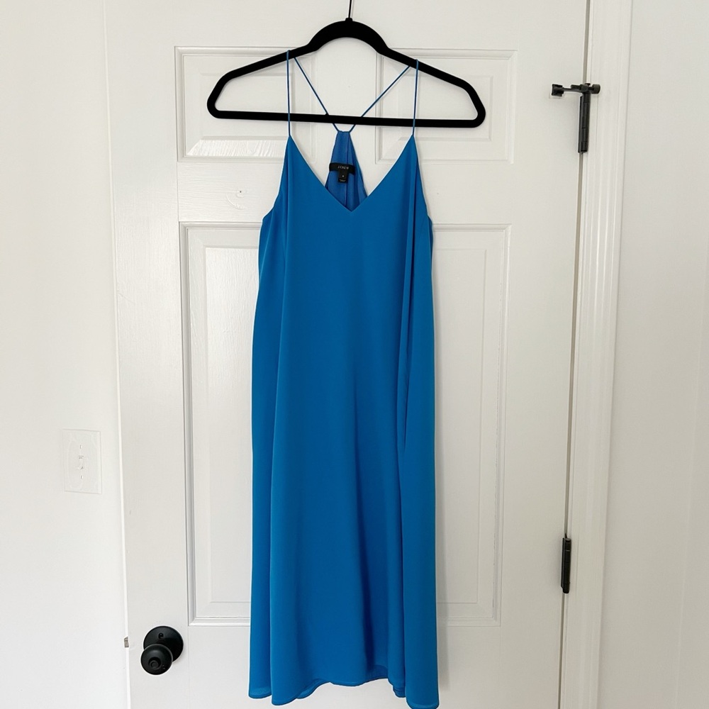 J. Crew Blue Spaghetti Strap Dress